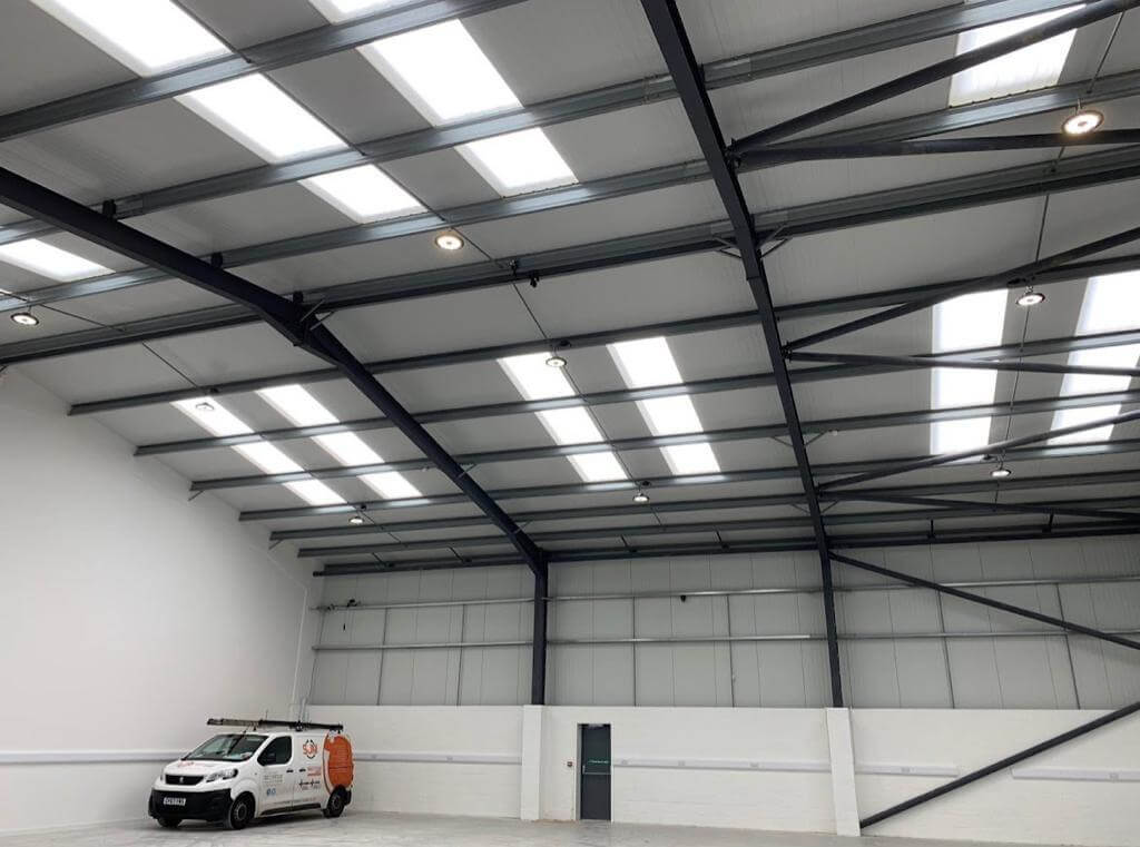 SJM van inside industrial unit